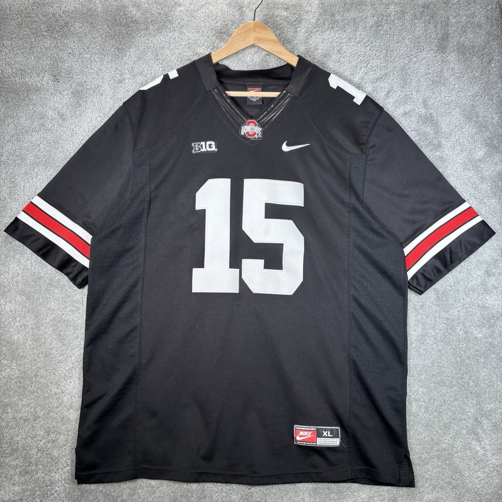 Vintage Nike Ohio State Buckeyes Ezekiel Elliott #15 Jersey Mens XL Black Sewn